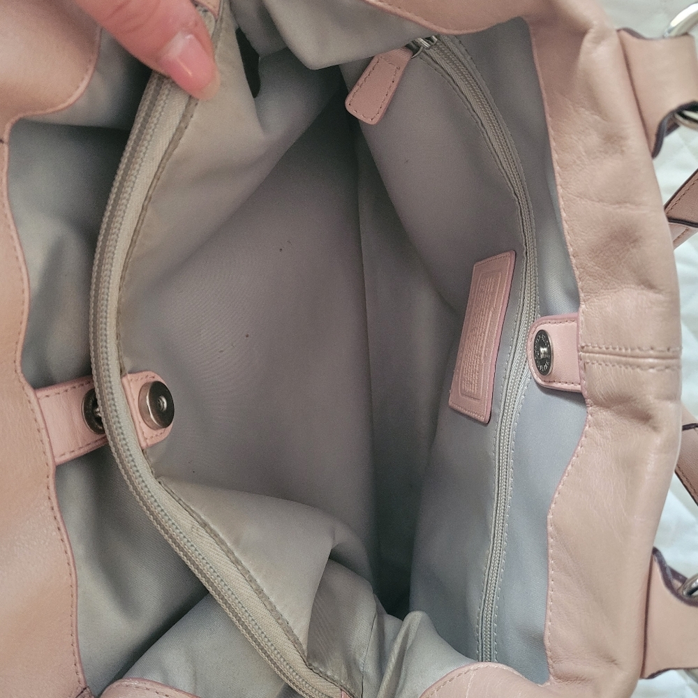 Vintage Pink Leather Coach Purse - Picture 7 of 10